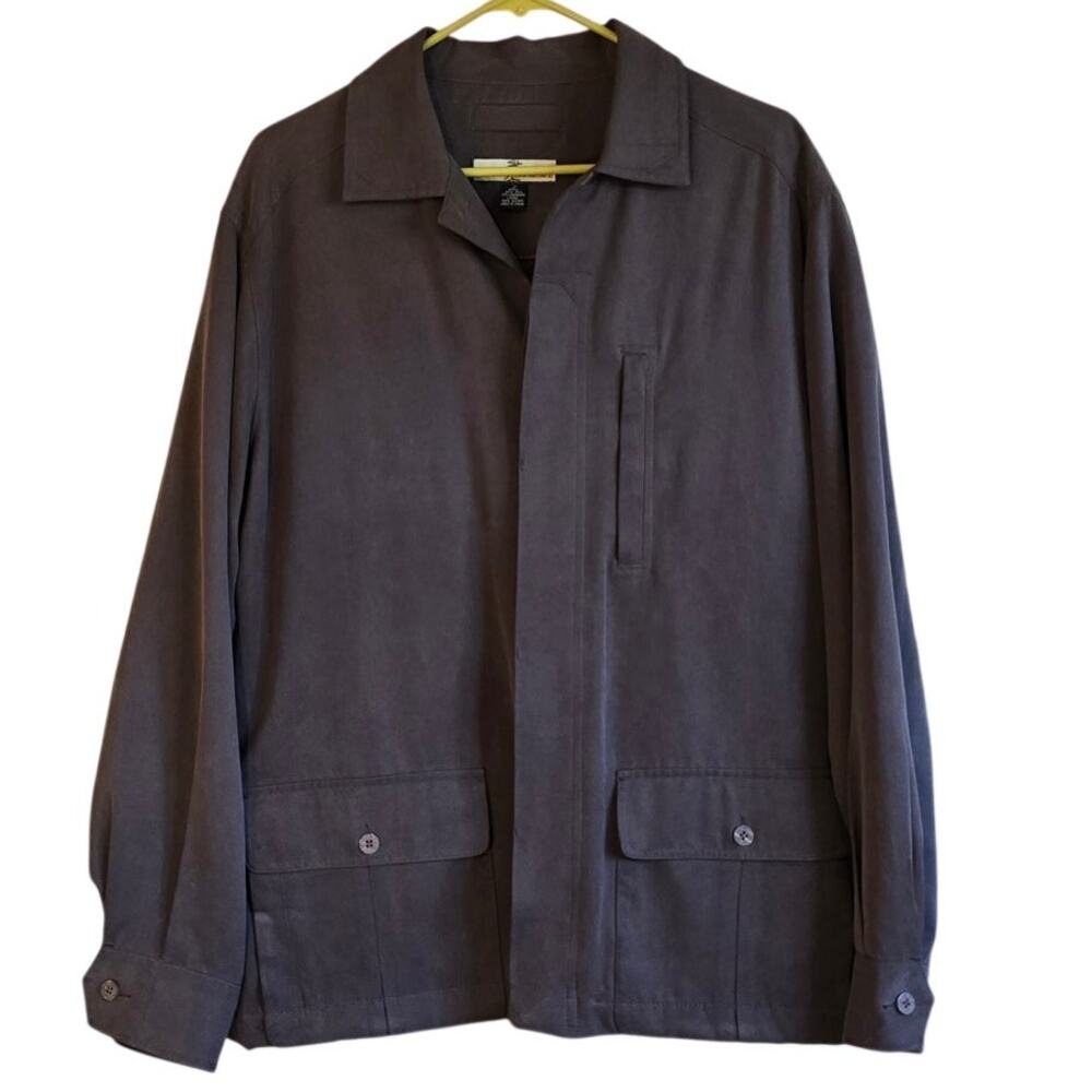Tommy Bahama brown silk cashmere blend basic jacket size medium
